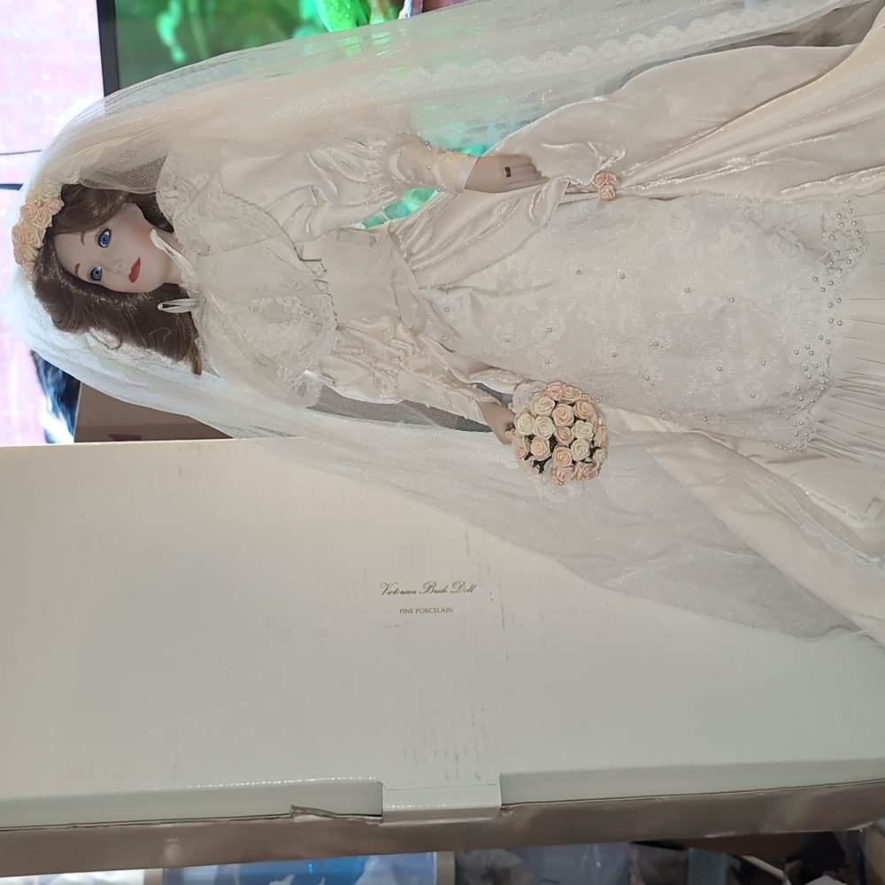 AVAILABLE - VTG The Lenox Victorian Bride, the 1st porcelain doll made by Lenox.